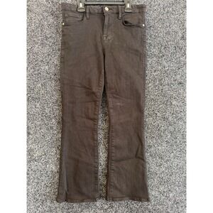 FRAME 28 Le Crop Mini Boot Cut Pants Mid Rise Black